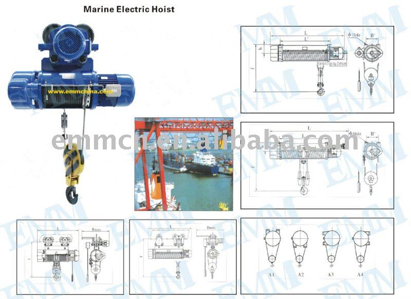 EMM EMC 1T 24M Marine Electric Hoist Model