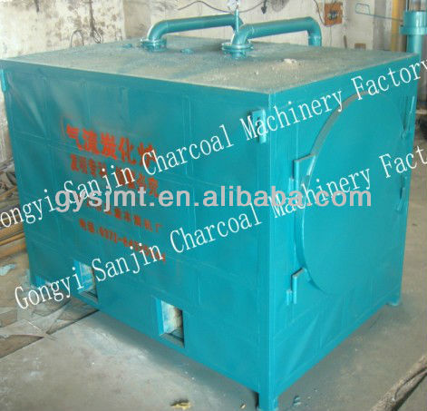 Energy saving horizontal type sawdust briquette carbonization furnace