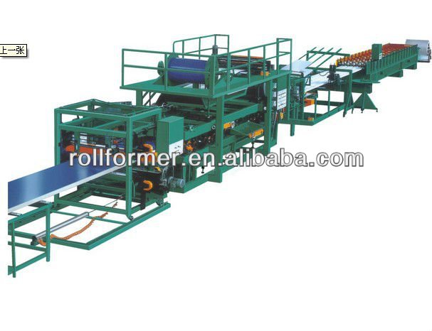 EPS and Rock wool sandwich panel forming machine