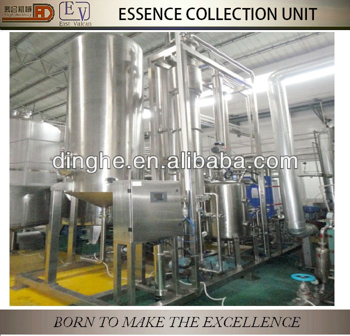 Essence collection system in juice production