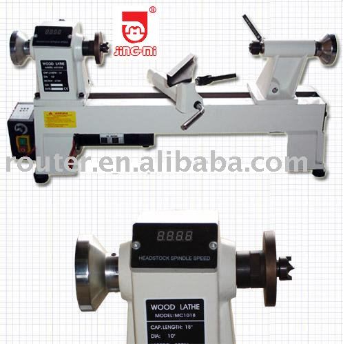 European quality variable speed mini wood lathe 10x18" Wood Lathe 370w With Speed Digital Screen