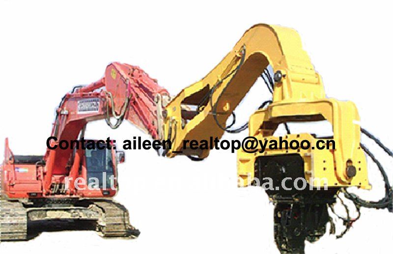 Excavator mounted hydraulic vibratory hammer