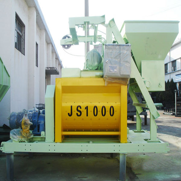 Excellent JS1000 Twin Shaft Concrete Drum Mixer