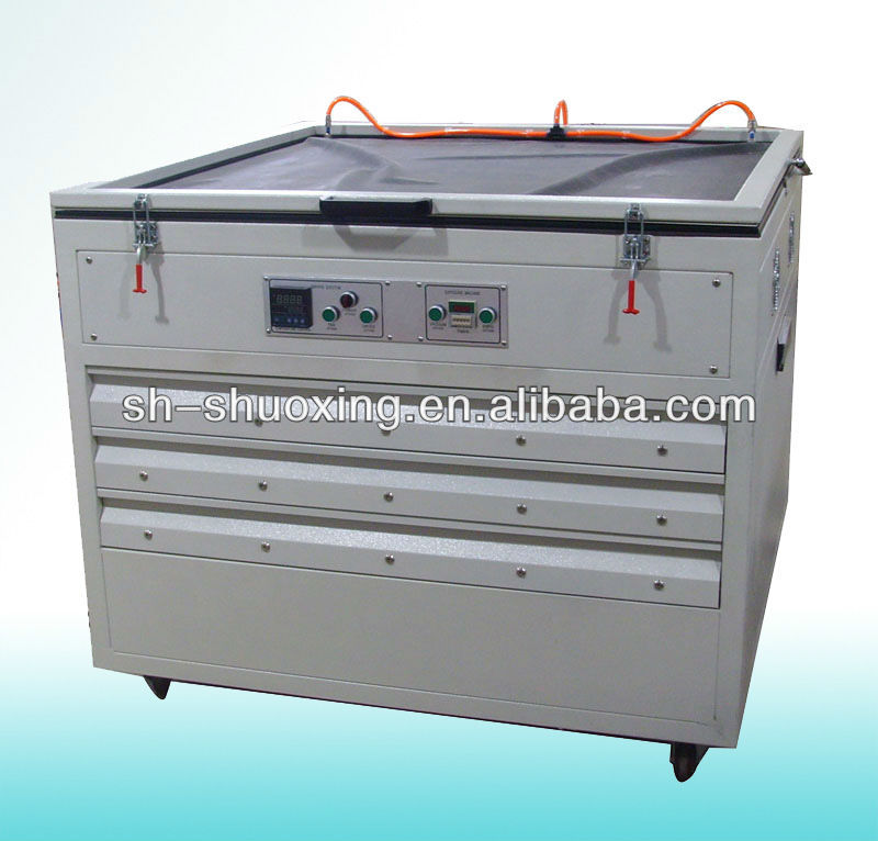 Exposure machine with drying cabinets