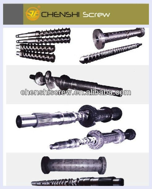 Extruder machine feed screw and barrel/rubber extruder screw barrel for rubber machine