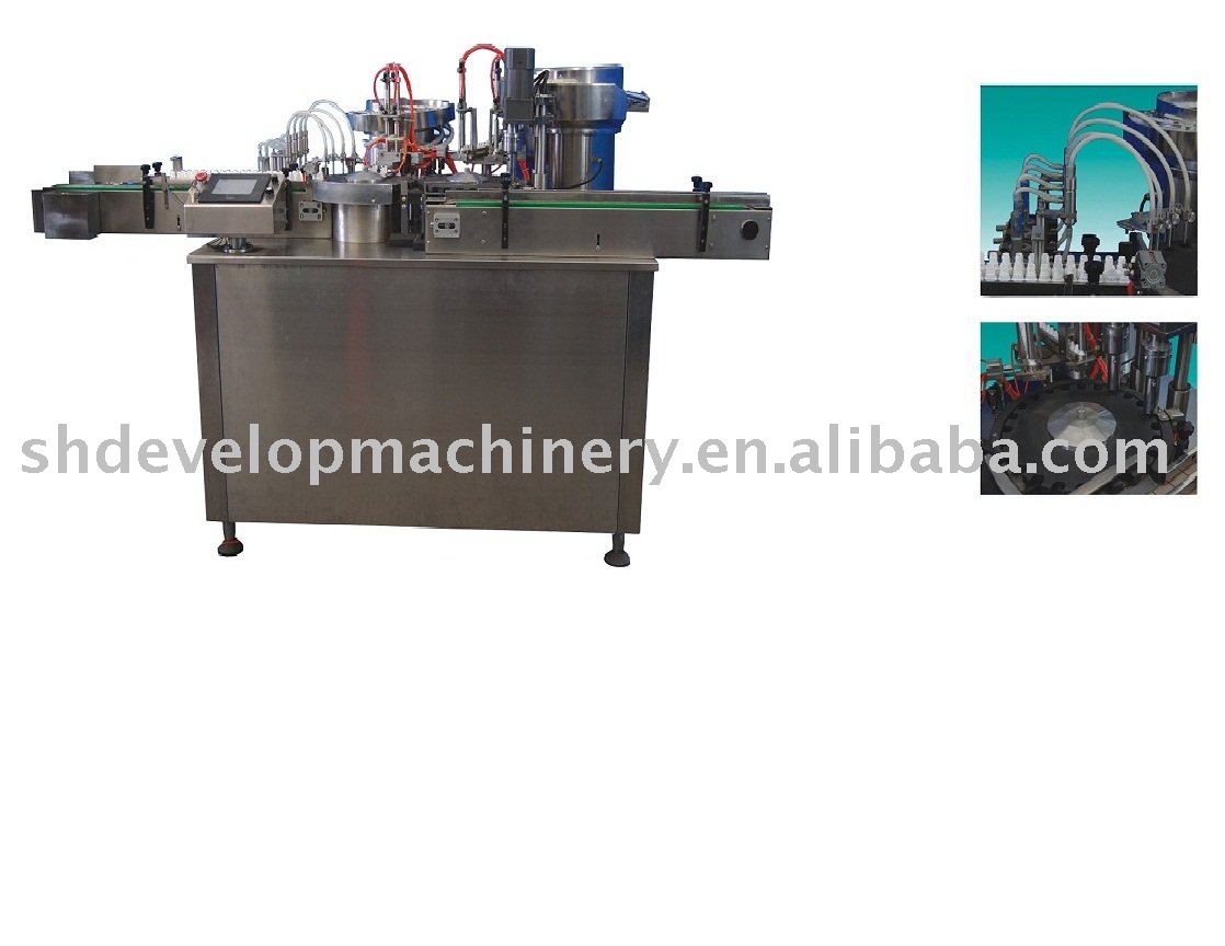 Eye drop filling stoppering and capping machine