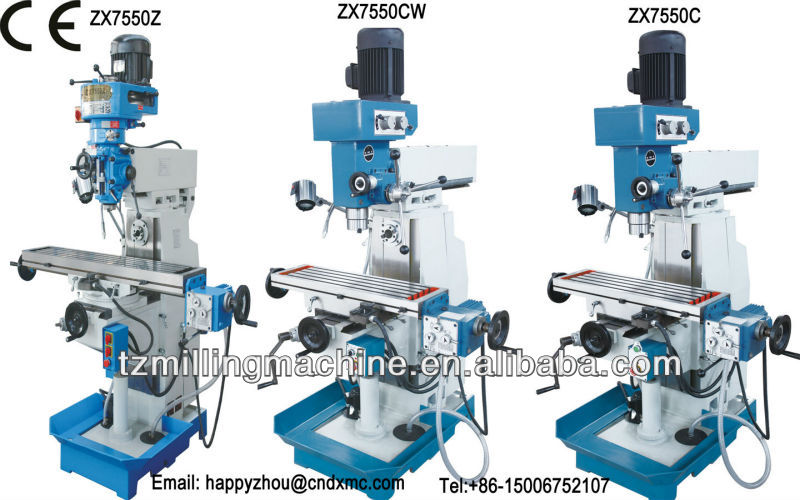 (factory) CE Standard Drilling and Milling Machine ZX7550CW/ZX7550C/ZX7550Z Drilling and Tapping Machine