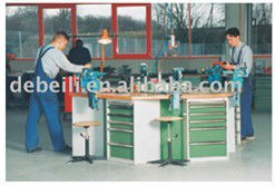 factory sale wood top hexagonal steel workbench AX-3331