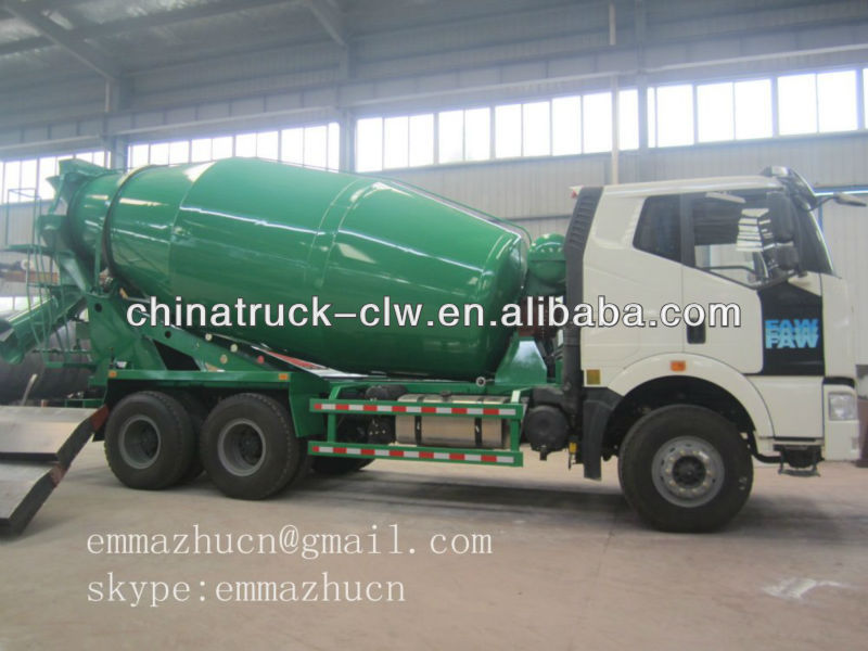 Famous brand FAW cement mixer truck 10-12CBM for sales