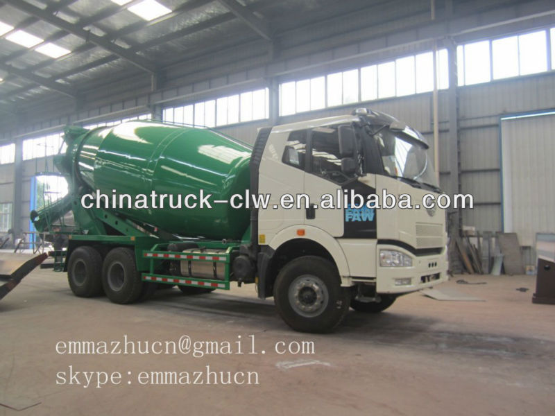 Famous brand FAW jiefang concrete mixer truck 10-12CBM for sales