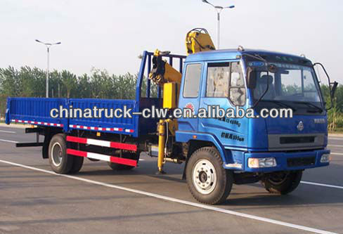 Famous brand liuqi truck mounted folding boom crane 6.3tons for hot sales