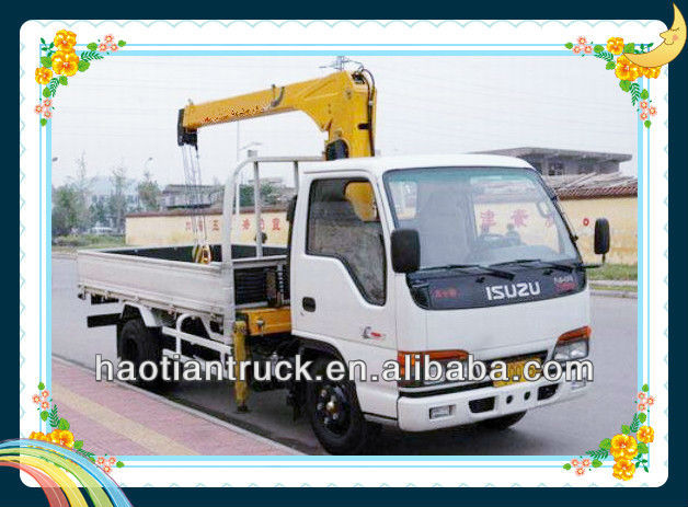 Famous Isuzu 5 tons isuzu dump truck with crane