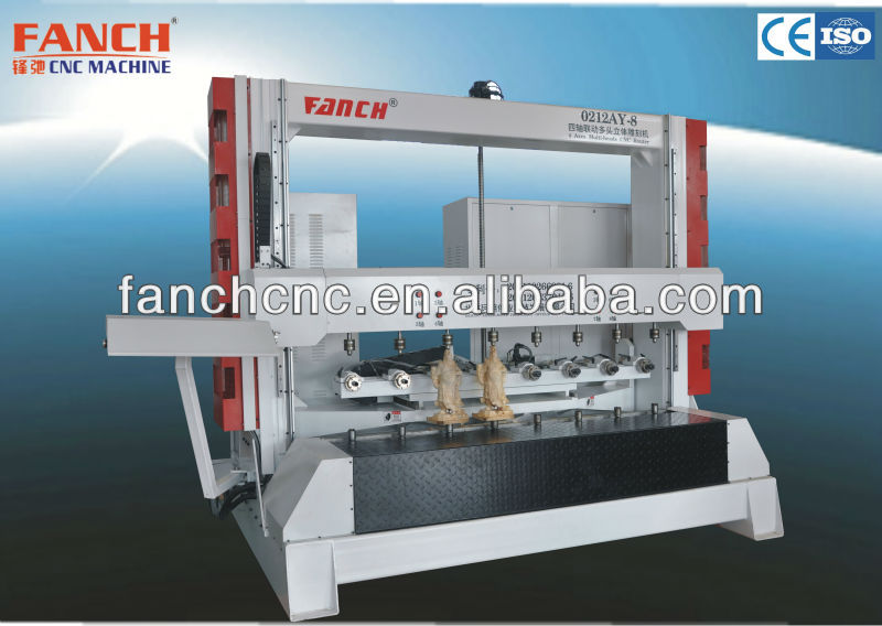 FANCH 3d wood carving machine for cylinder wood