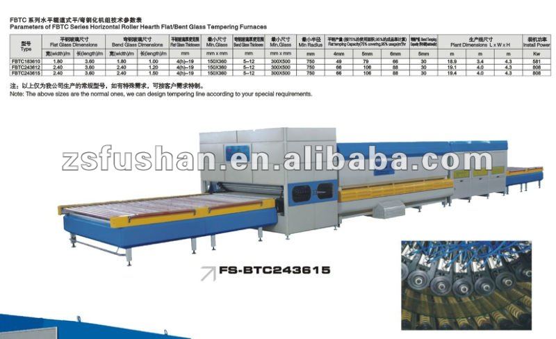 FBTC203012 glass tempering furnace