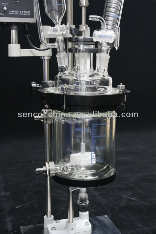 FC202 2L cap style jacketed glass reactor - SENCO-China made