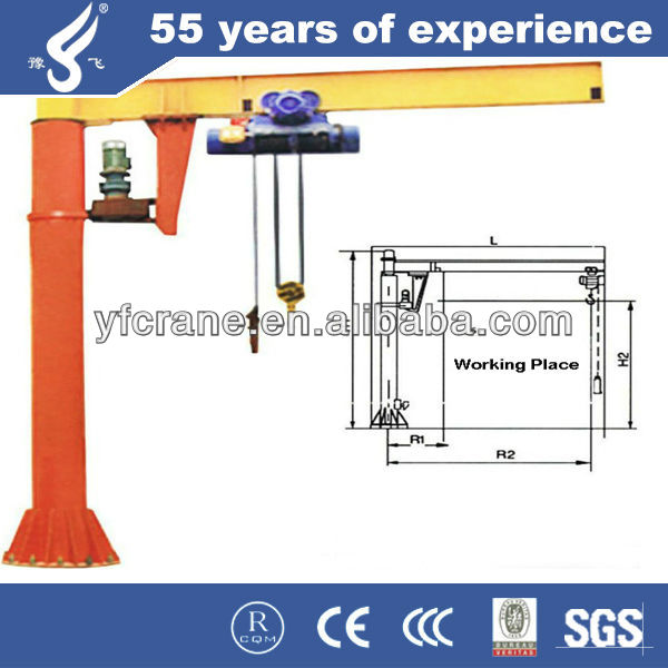 Fixed column slewing jib crane, 2t jib crane, 5t jib crane