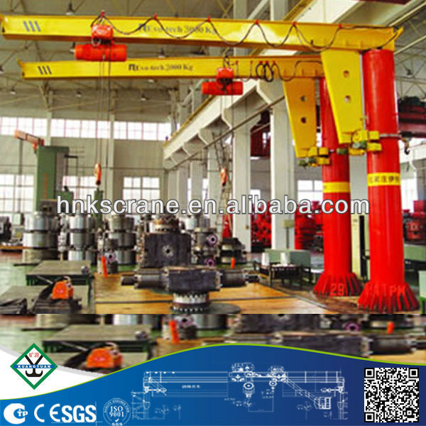 Fixed pillar with hoist arm Jib crane 2t