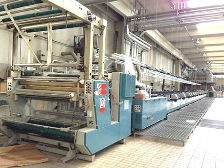 Flat bed screen printing line Reggiani Type Avant 12 colors