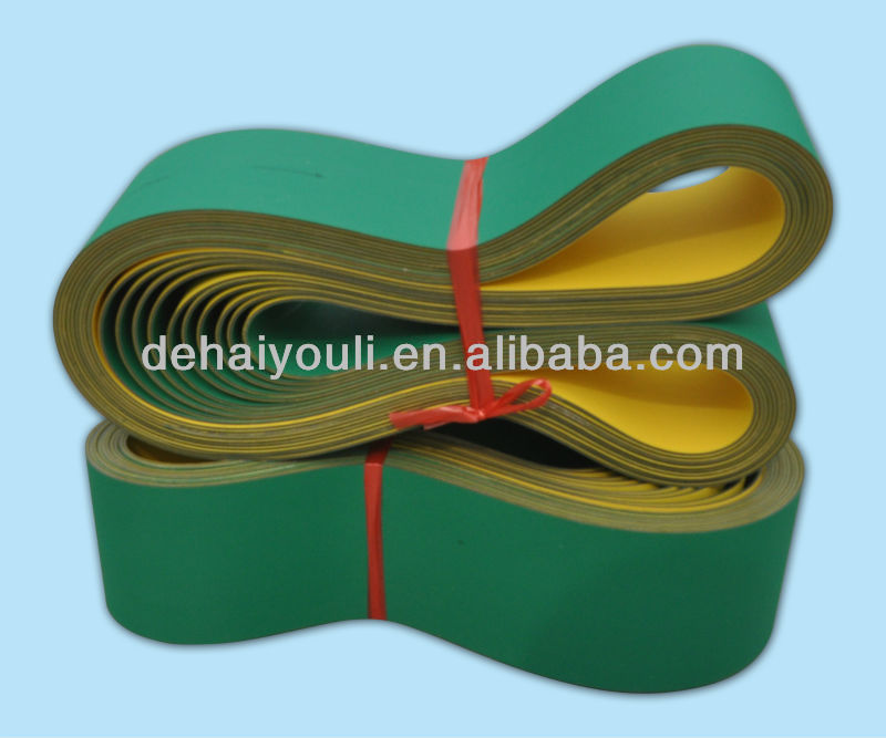 flat power transmission belt with high friction