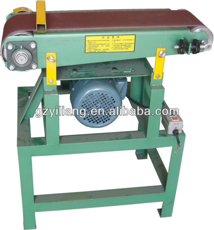 flat surface polishing 2100 mm with sand belt wooden sander machine.