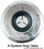 flat type keg valve