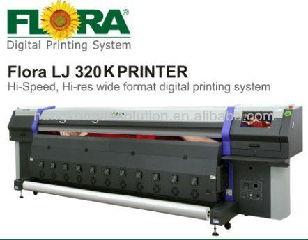 Flora solvent large format printer on KM1024 printheads LJ320K Turbo