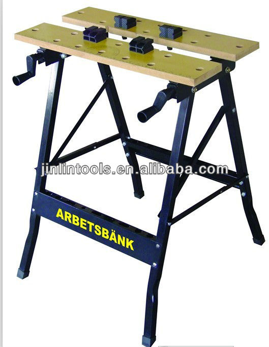 folding steel work bench,worktable for DIY tools,saw horse