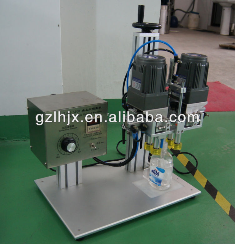 For various shapes lids pneumatic capping machine for glass bottles