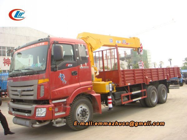 foton 6x4 10t truck mounted crane