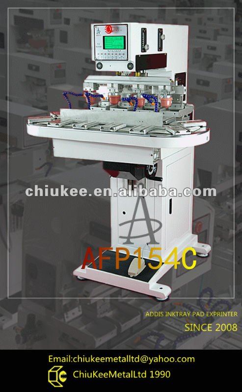 four color pad printer with conveyor