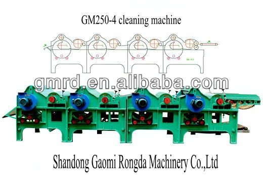 four roller cotton waste cleaning machine