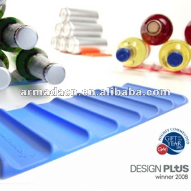 Fridge silicone bottle stacker