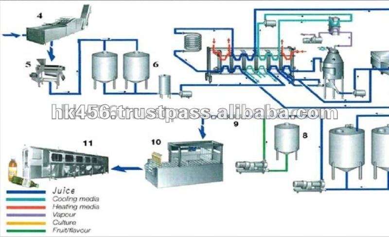 Fruit Juice Processing for Mango, Apple, Orange