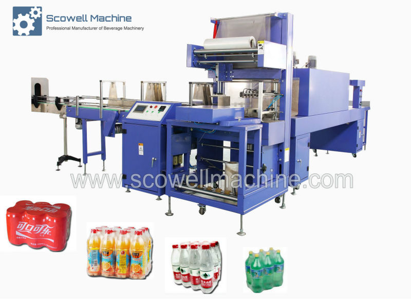 Full-automatic Hot Shrink Film Wrapping Machine For Bottle Beverage and Water