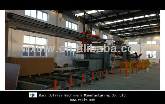 Full-automatic prodution line for floor making