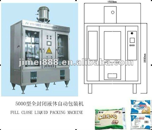 Full close liquid packing machine and filling machine