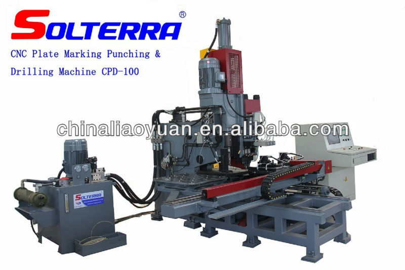 Fully Automatic CNC Steel Plate Stamping Punching Drilling Machine CPD100