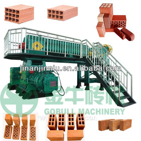 fully automatic red brick machinery price(Double stage vacuum extruder)