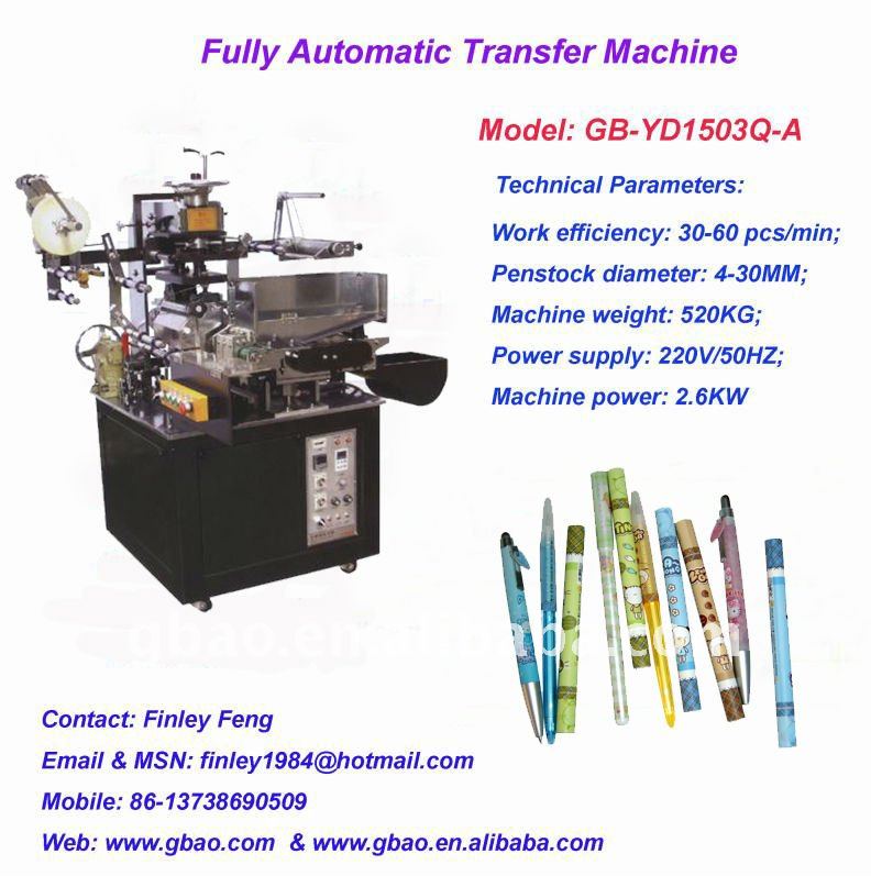 Fully Automatical Heat Transfer Machine for Pens ( Glue Sticks, Barrels, etc )