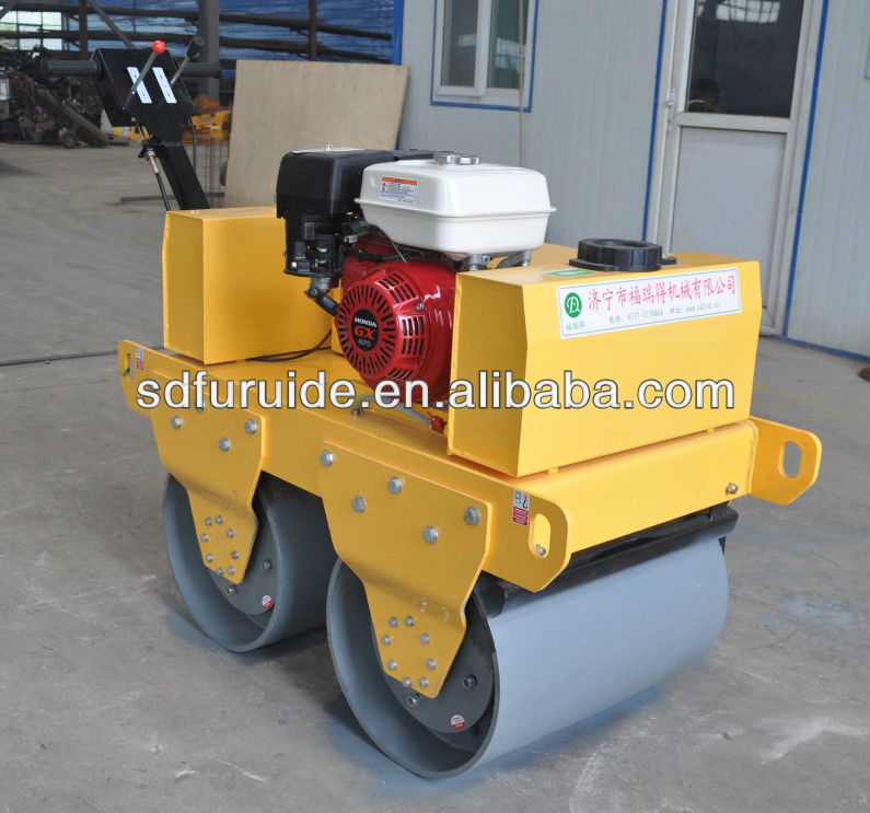 Furuide walk-behind double drum vibratory road roller,road compaction roller machine,self-propelled vibratory roller FYL-S600