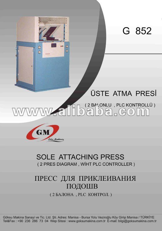 G852 Pneumatic, Vacuum Sole Attaching Press with PLC Controller