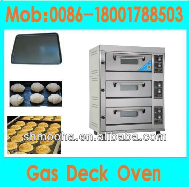 gas deck oven manufacturers (3 Decks 6 Trays,manufacturer low price)