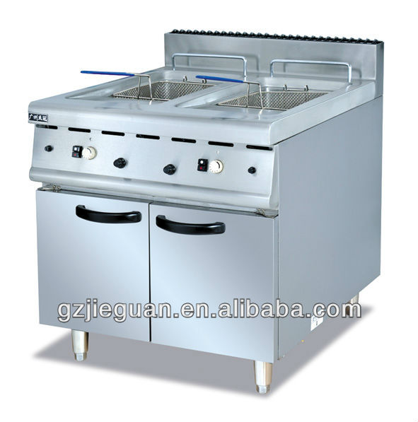 Gas double tank Fryer ( with Cabinet (GF-785): 0086-13580508100