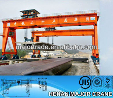 Girder handle road construction gantry crane for high railway