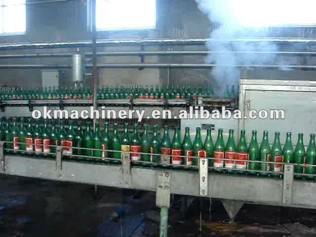 Glass bottle rinsing machine