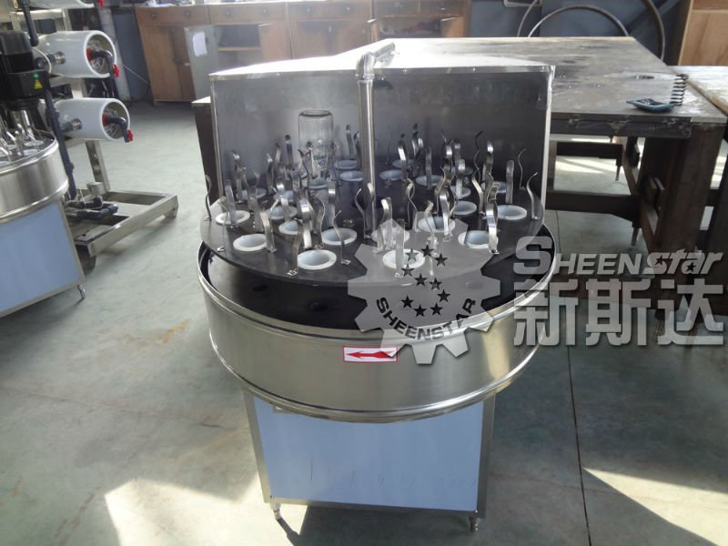 Glass bottle spurting washing machine