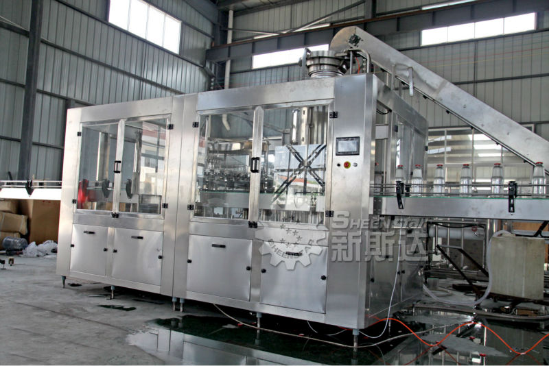 glass bottles wtaer filling machine 3-in-1