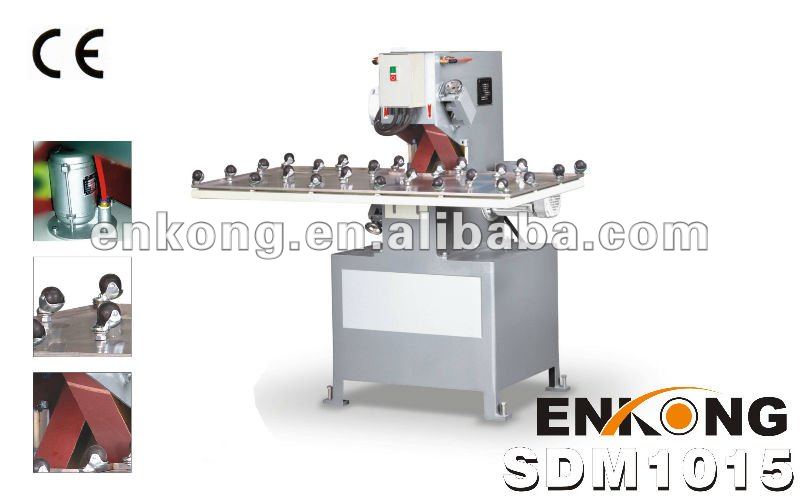 Glass sand belt grinding machine with 2 pcs of sand belts