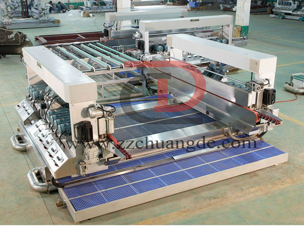 Glass straight line double edging machine