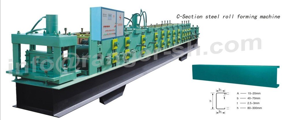 Glavanized Color Steel C Channel Forming Machine Making C Purlin/Sheet/Profile/Channel